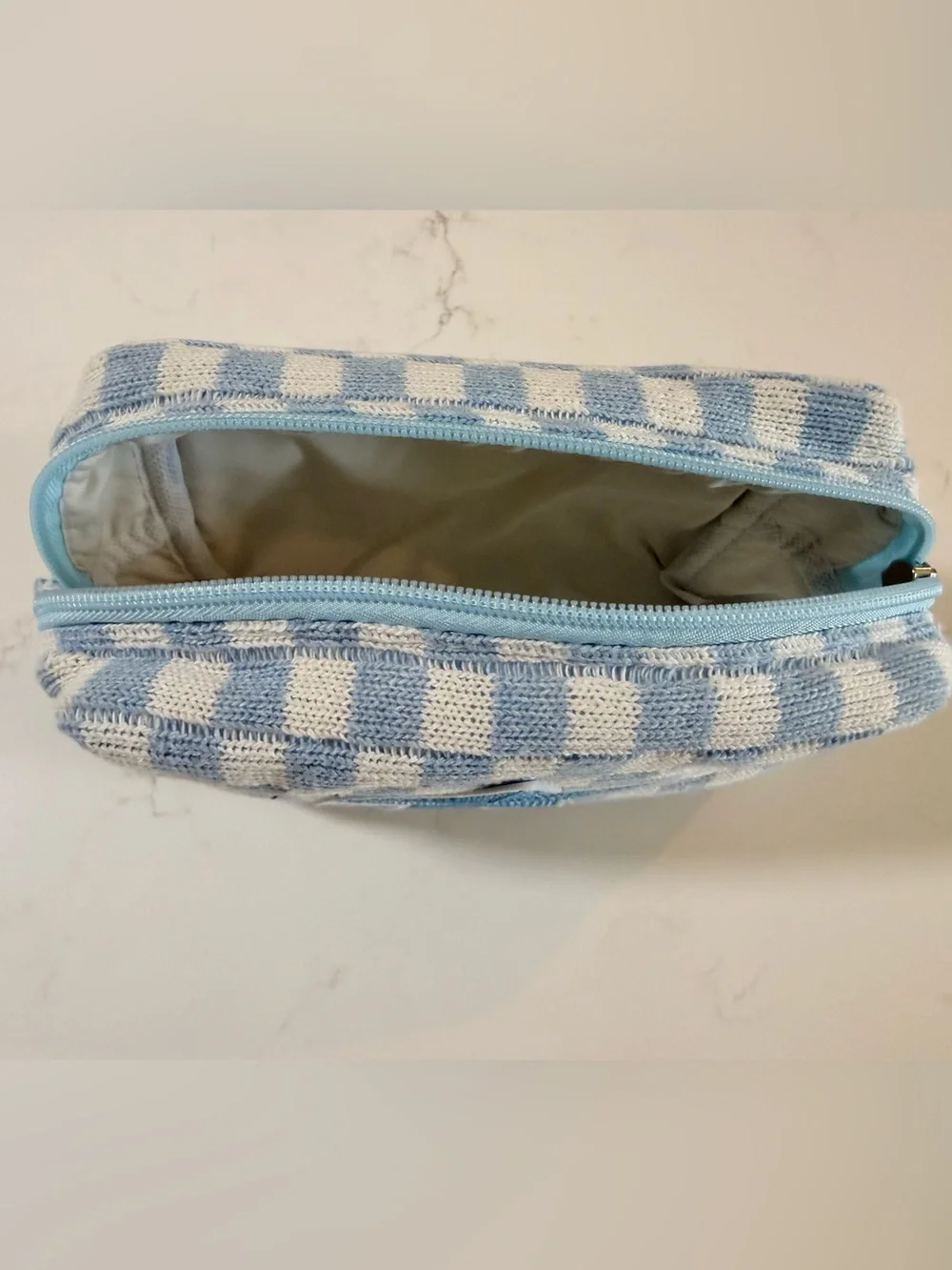 Blue Star Knit Cosmetic Pouch - Unbranded